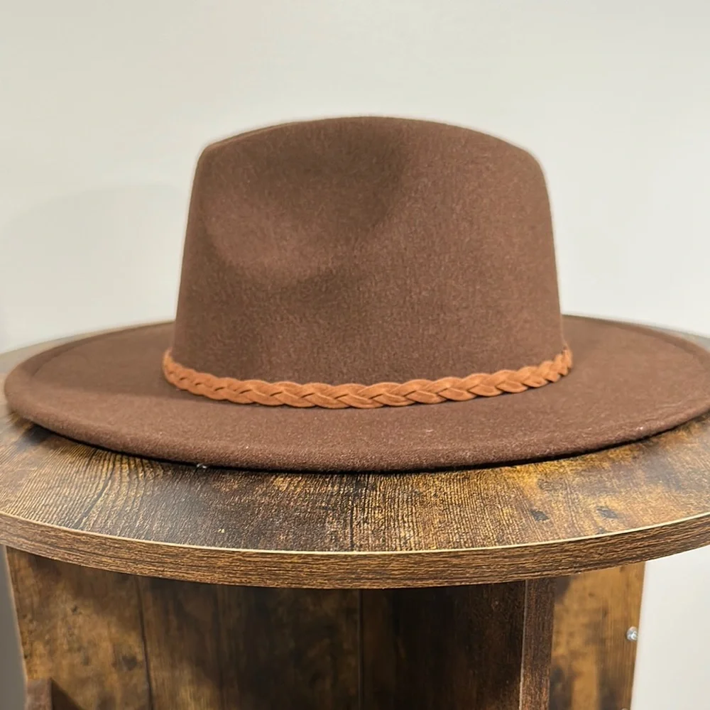 Lane Bryant Brown Tan Western Hats with Braided Band - Picture 2 of 2